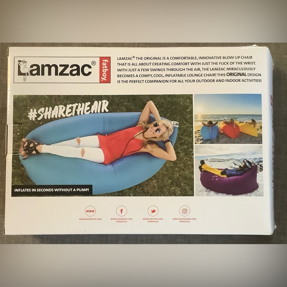 Brand new in box unused Fatboy Lamzac red